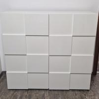 Madia  moderna- mobile contenitore  bianco lucido.