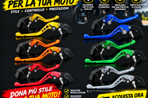 Coppia di Leve Freno Frizione Regolabili per Moto