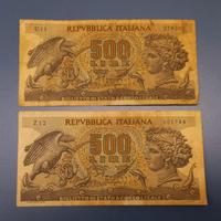 REP. ITALIANA BANCONOTE LIRE 500 - ANNO 1966