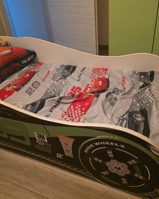 Letto Bambino Completo Cars Verde 160 x 80