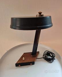 Lampada da tavolo vintage anni 50 legno e metallo