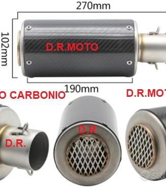 53.03 SCARICO corto FIBRA CARBONIO 27 CM RETINATO