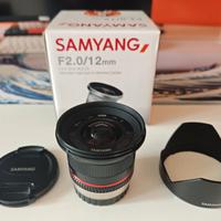Samyang 12 mm F2.0 Fuji Obbiettivo Fujifilm XF