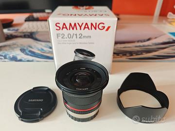 Samyang 12 mm F2.0 Fuji Obbiettivo Fujifilm XF