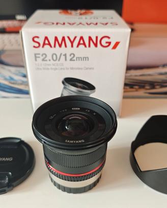 Samyang 12 mm F2.0 Fuji Obbiettivo Fujifilm XF