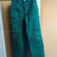 Pantaloni jeans verdi. Indossati una volta