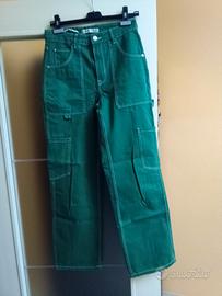 Pantaloni jeans verdi. Indossati una volta