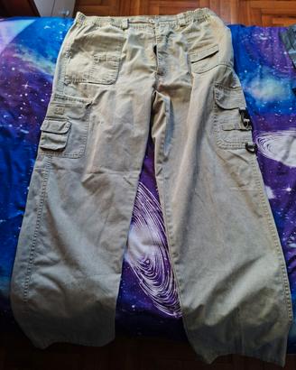 Pantalone XIU XIAN cargo verde elast. 36/50 Usato