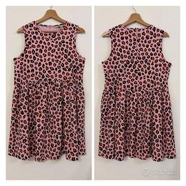 TOMMY HILFIGER Vestito abito rosa animalier