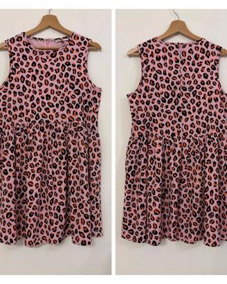 TOMMY HILFIGER Vestito abito rosa animalier