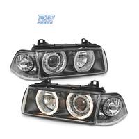 FARI BMW E36 90-99 ANGEL EYES FONDO NERO H7