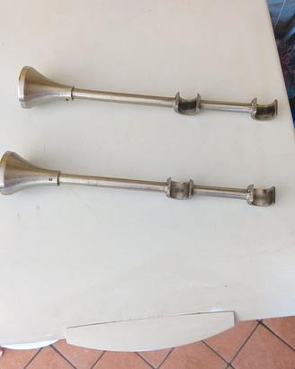 supporti in acciaio per tende a doppio bastone
