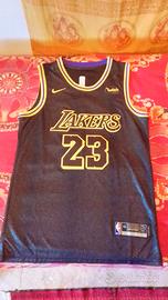 Maglia Lakers NBA LeBron James Kobe Bryant Nike