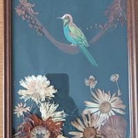 Quadro uccello dipinto a mano