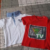 T-shirt bimbo 18 e 18/24 mesi