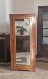 Armadio legno marrone con specchio 72x51x167cm