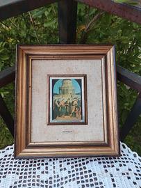 Quadretto Raffaello argento cornice oro 