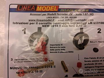 Coppie ingranaggi Linea Model per Lima e Rivarossi