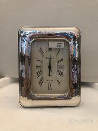 Orologio da tavolo cornice argento