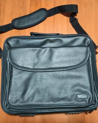 Borsa PC / Porta Documenti Trust in Ecopelle Nera