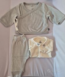 Completo neonato Petit Bateau 1 mese 3 pezzi