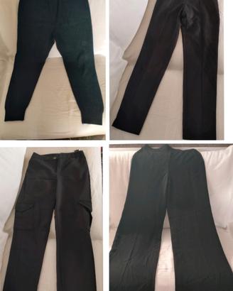 Stock N. 4 PANTALONI DONNA NERI TAGLIA S