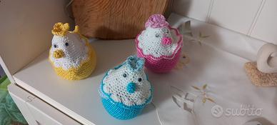 Gallinella  porta ovetti all'uncinetto 