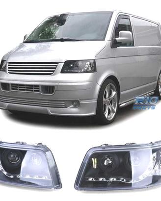 FARI VOLKSWAGEN VW T5 03-09 LUCE LED DIURNA SFONDO