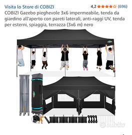 Gazebo con pareti laterali NUOVO IN SCATOLA