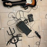 Chitarra elettrica con accessori