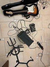 Chitarra elettrica con accessori