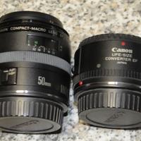 canon 50mm compact macro + life size converter