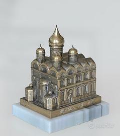 Miniatura in bronzo Cremlino di Mosca vintage
