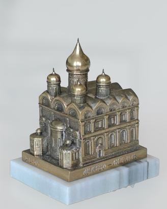 Miniatura in bronzo Cremlino di Mosca vintage
