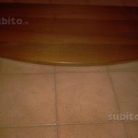 Base girevole porta TV in noce