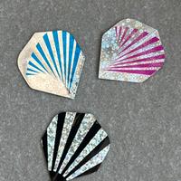 Set 3 alette per freccette PVC Design a righe
