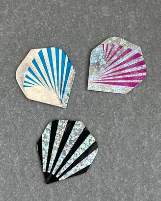 Set 3 alette per freccette PVC Design a righe