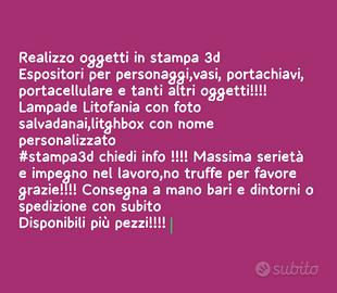 oggetti in stampa 3d 