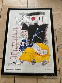 Manifesto originale BASQUIAT a Roma 2002 cornice