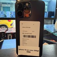 IPHONE 15 PRO MAX 256GB