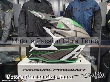 Airoh casco motocross wraap mood - green matt