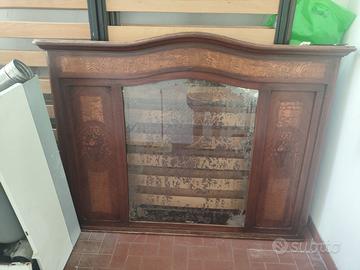 ANTICA CORNICE IN LEGNO CON SPECCHIO