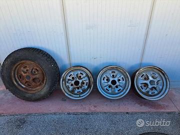 4 cerchi ruota in ferro 16x6 land rover defender