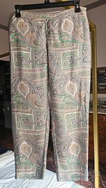 Pantaloni capri Prada vintage in seta