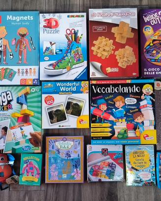lotto 18 giochi da tavola per bambini 5+