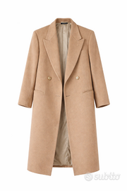 Cappotto uomo lungo 100% cashmere beige – elegante