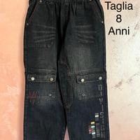 Pantaloni Jeans denim nero bambino 8 anni
