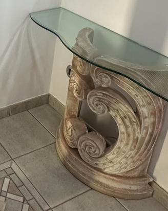 Piedi per tavolo in vetro decorati a mano