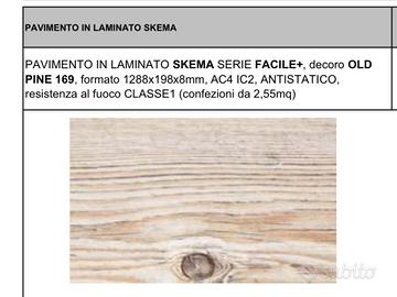 Pavimento in Laminato skema 60 mq + 10 mq