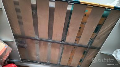 Letto matrimoniale doghe legno